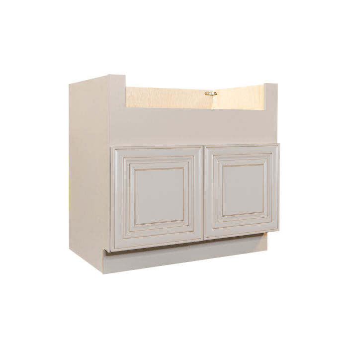 Princeton Series Creamy White With Glaze Farm Sink Base Cabinet