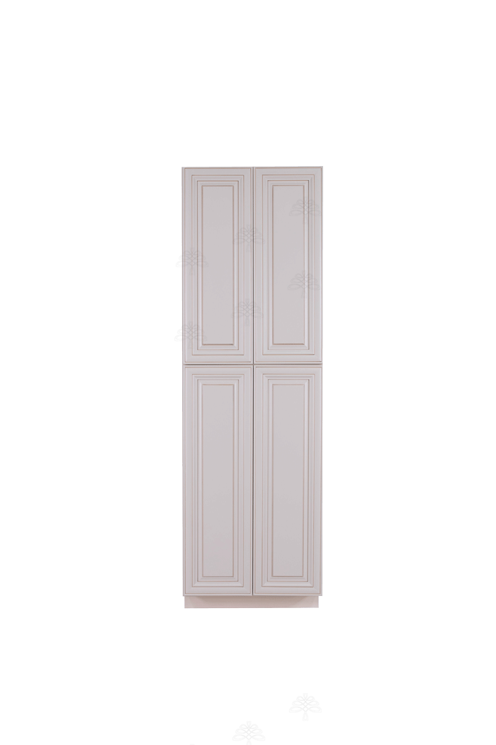 Princeton Creamy White Glazed Tall Pantry 2 Upper Doors and 2 Lower Doors