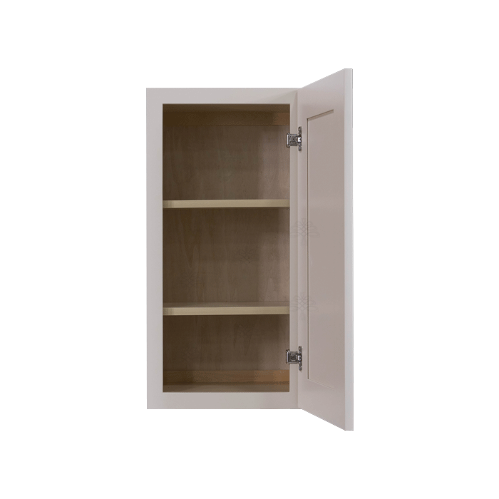 Princeton Creamy White Wall Cabinet 1 Door 2 Adjustable Shelves 30-inch Height