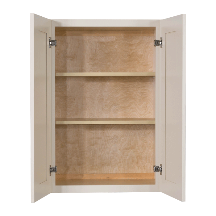 Princeton Creamy White Wall Cabinet 2 Doors 2 Adjustable Shelves With 30-inch Height