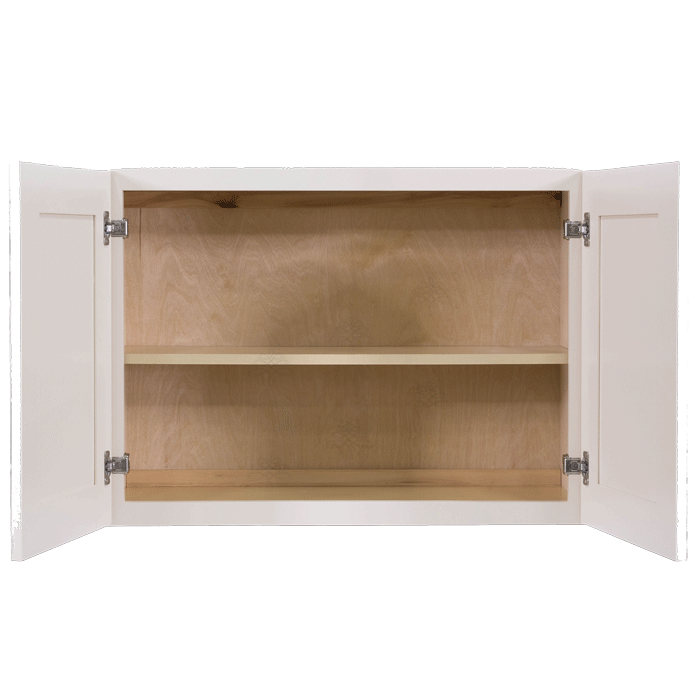 Princeton Creamy White Glazed Wall Cabinet 2 Doors 1 Adjustable Shelf