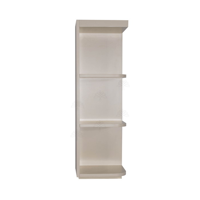 Princeton Creamy White Glazed Wall Open End Shelf No Door 2 Fixed Shelves (Right)