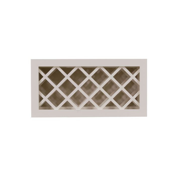 Princeton Creamy White Glazed Wall Wine Rack Cabinet