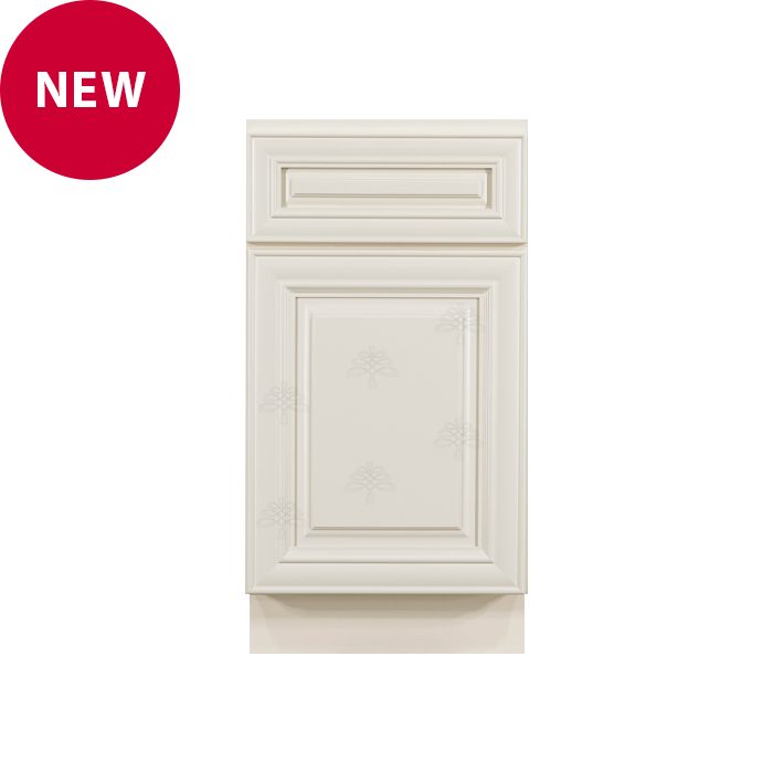 Princeton Series Off White Painted Finish Base Waste Basket Cabinet