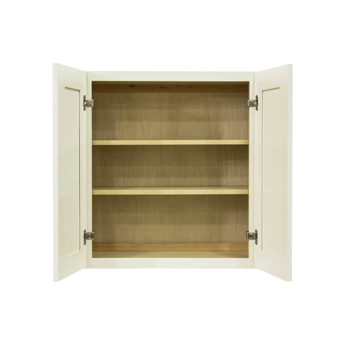 Princeton Off-White Wall Cabinet 2 Doors 2 Adjustable Shelves With 30-inch Height