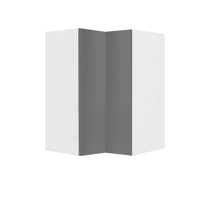 Valencia Gray Series Wall Lazy Susan Cabinet with 2 Individual Doors