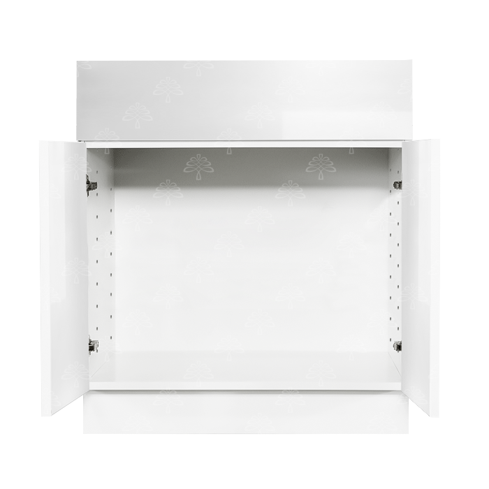 Valencia White Series Tall Vanity Sink Base Cabinet with 2 Doors and 1 Drawer