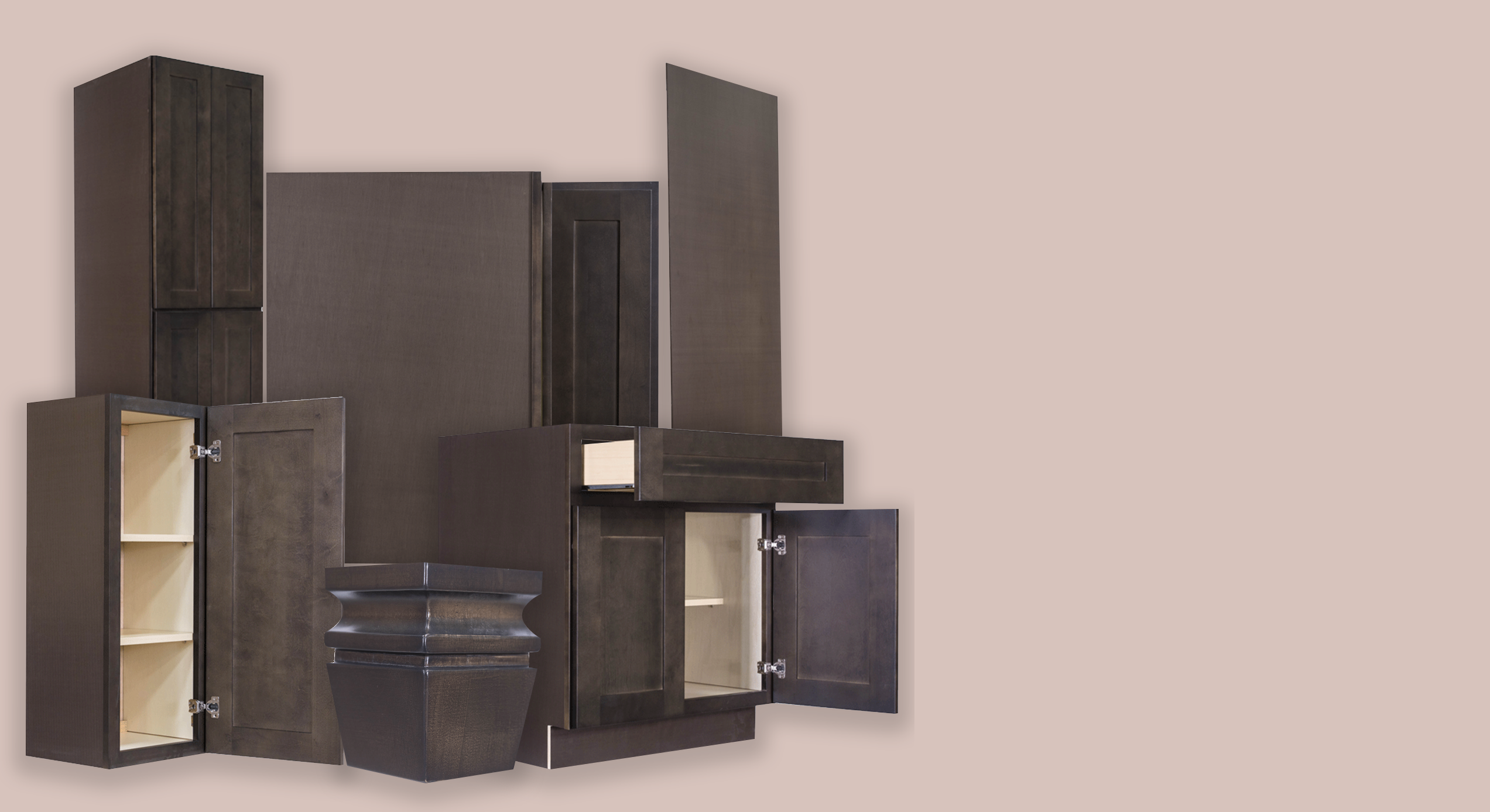 Lancaster Vintage Charcoal Cabinet Collection