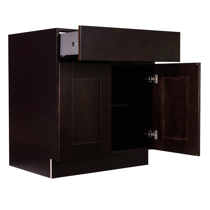 Anchester Espresso Base Cabinet 1 Drawer 2 Doors 1 Adjustable Shelf