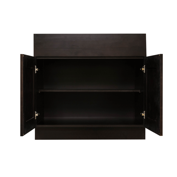 Anchester Espresso Base Cabinet 2 Drawers 2 Doors 1 Adjustable Shelf