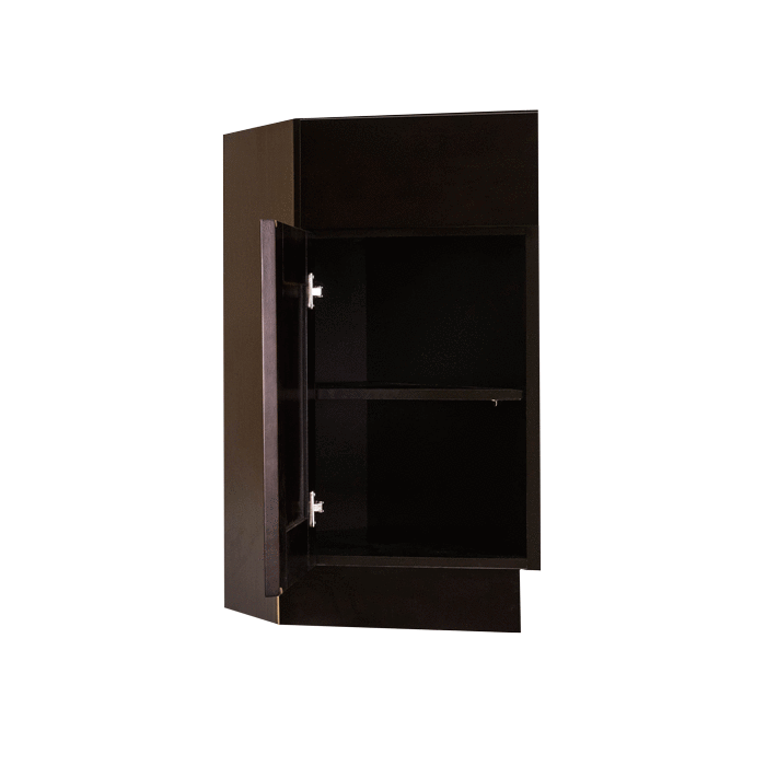 Anchester Espresso Base End Angle Cabinet 1 Fake Drawer 1 Door 1 Adjustable Shelf (Left)