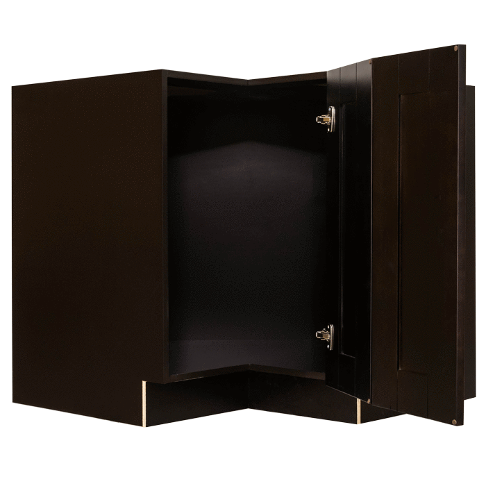 Anchester Espresso Lazy Susan Base Cabinet 2 Full Height Folding Doors