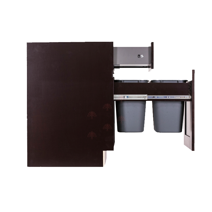 Anchester Series Espresso Shaker Base Waste Basket Cabinet