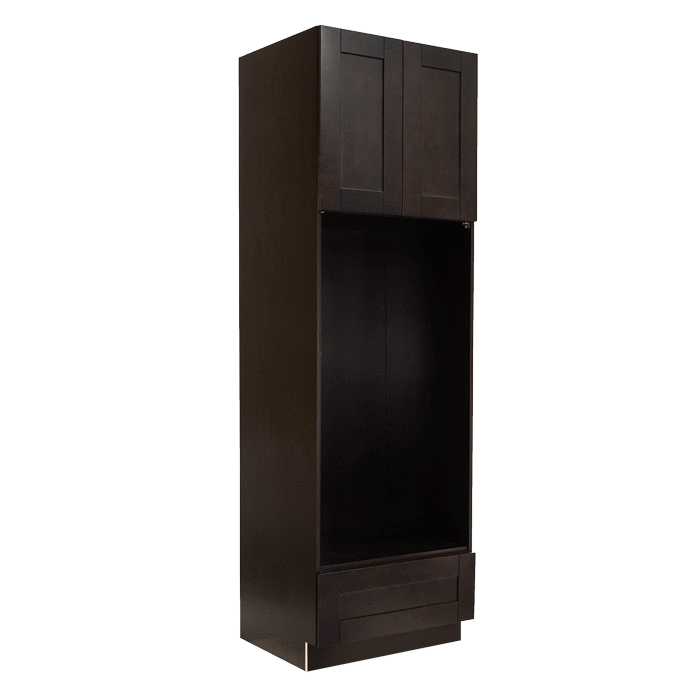 Anchester Espresso Tall Double Oven Cabinet 2 Upper Doors and 1 Lower Drawer