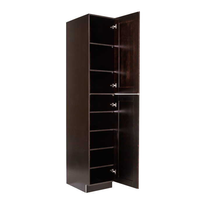 Anchester Espresso Tall Pantry 1 Upper Door and 1 Lower Door