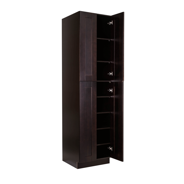 Anchester Espresso Tall Pantry 2 Upper Doors and 2 Lower Doors