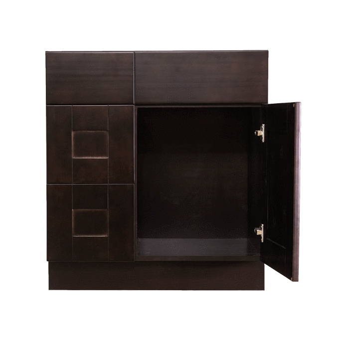 Anchester Espresso Vanity Sink Base Cabinet 1 Dummy Drawer 1 Door (Left)