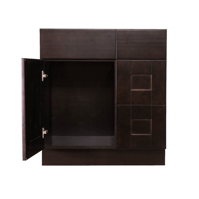 Anchester Espresso Vanity Sink Base Cabinet 1 Dummy Drawer 1 Door (Right)