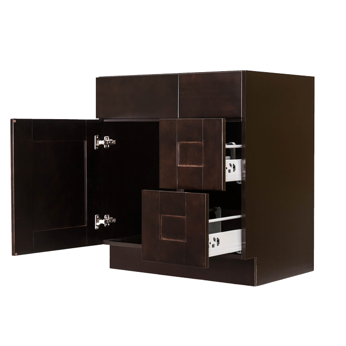 Anchester Espresso Vanity Sink Base Cabinet 1 Dummy Drawer 1 Door (Right)