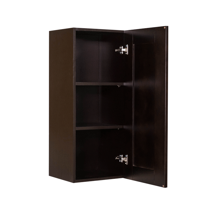 Anchester Espresso Wall Cabinet 1 Door 2 Adjustable Shelves