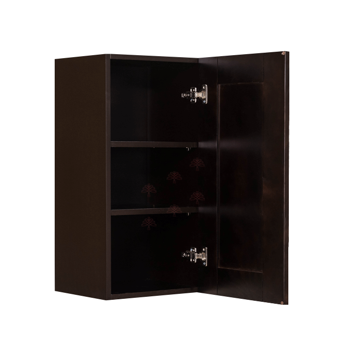 Anchester Espresso Wall Cabinet 1 Door 2 Adjustable Shelves 30-inch Height