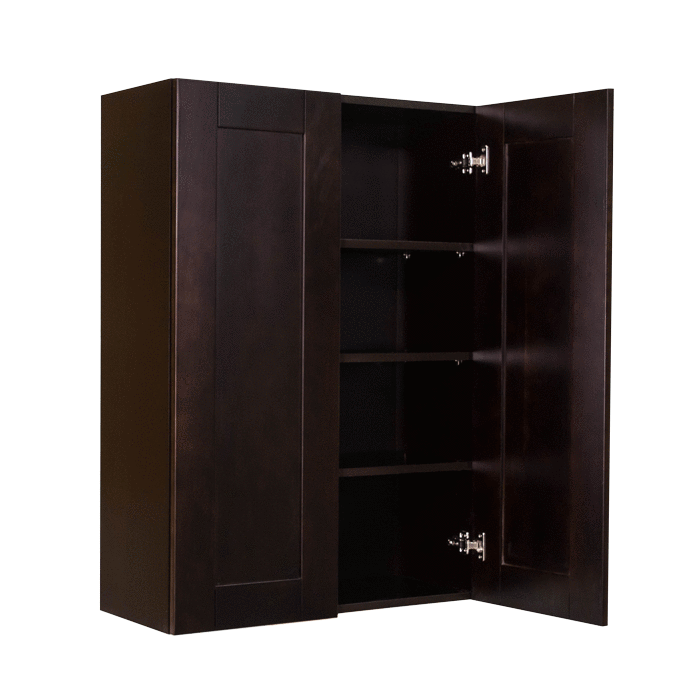 Anchester Espresso Wall Cabinet 2 Doors 3 Adjustable Shelves