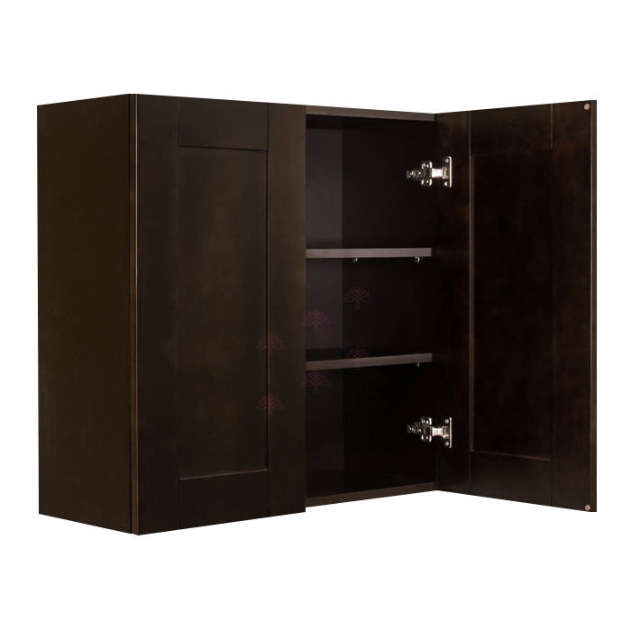 Anchester Espresso Wall Cabinet 2 Doors 2 Adjustable Shelves With 30-inch Height