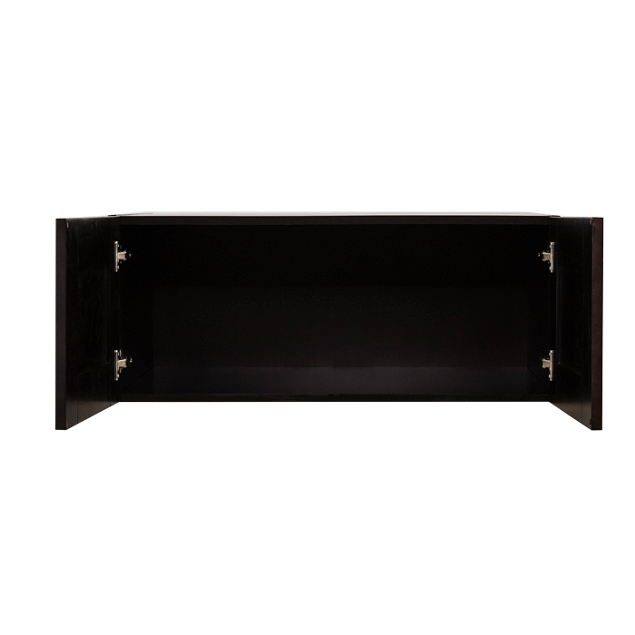 Anchester Espresso Wall Cabinet 2 Doors No Shelf 24inch Depth