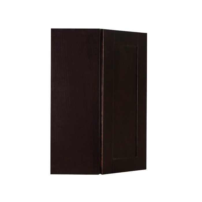 Anchester Espresso Wall Diagonal Corner 1 Door 2 Adjustable Shelves