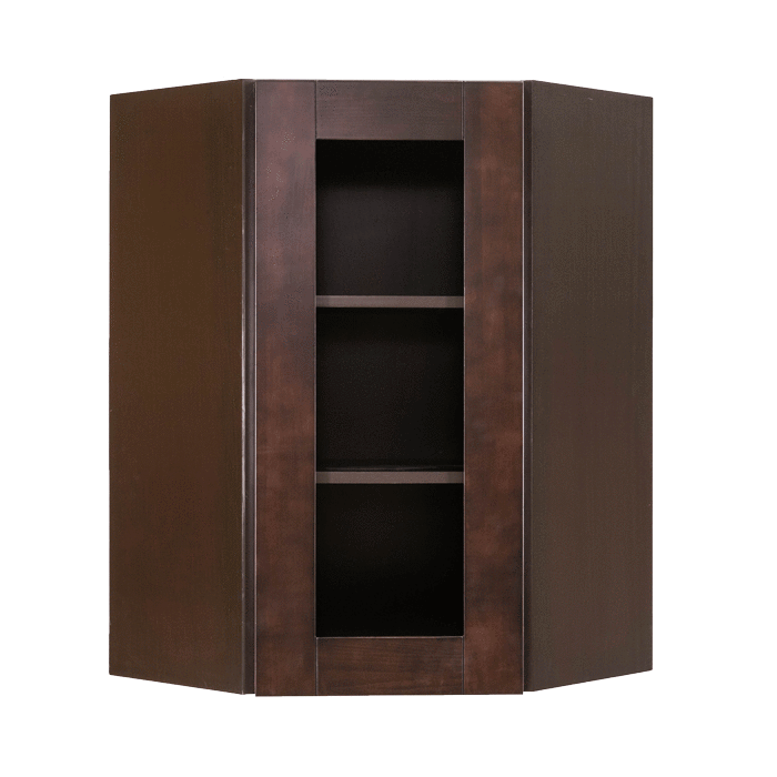 Anchester Espresso Wall Diagonal Corner 1 Door 2 Adjustable Shelves