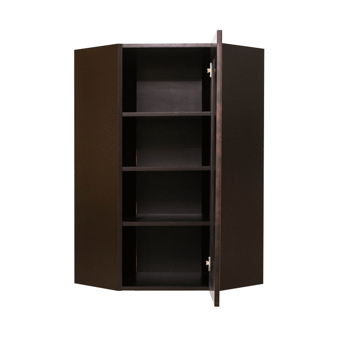 Anchester Espresso Wall Diagonal Corner 1 Door 3 Adjustable Shelves