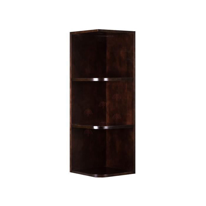 Anchester Espresso Wall Open End Shelf No Door 2 Fixed Shelves