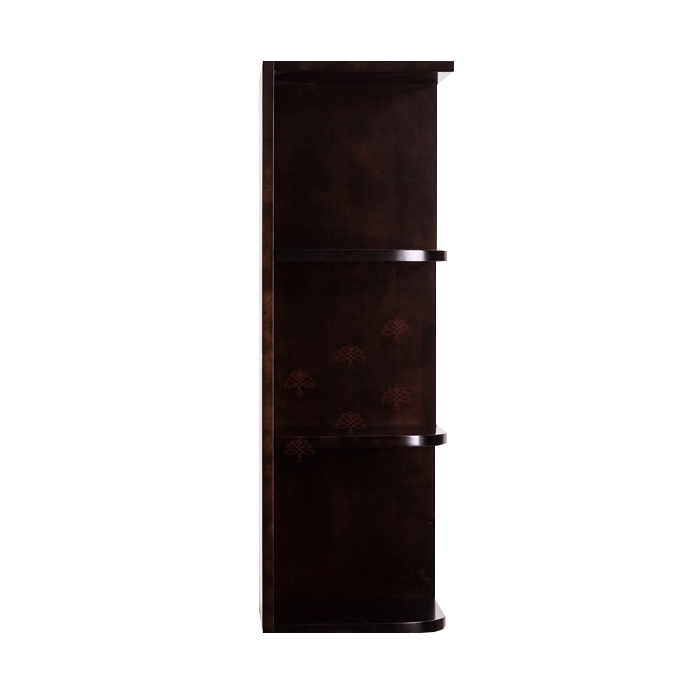Anchester Espresso Wall Open End Shelf No Door 2 Fixed Shelves