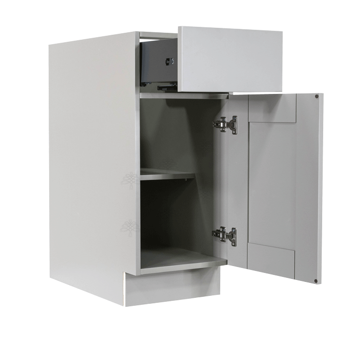 Anchester Gray Base Cabinet 1 Drawer 1 Door 1 Adjustable Shelf