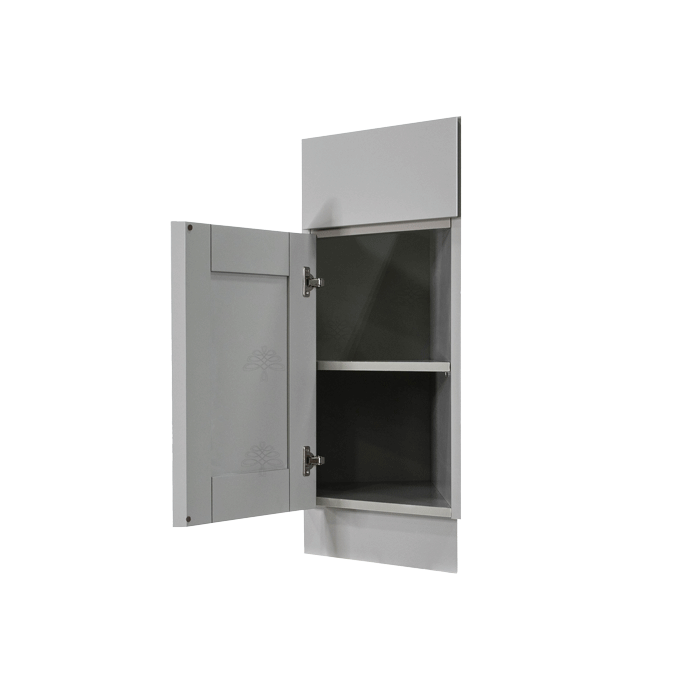 Anchester Gray Base End Angle Cabinet 1 Fake Drawer 1 Door 1 Adjustable Shelf (Left)