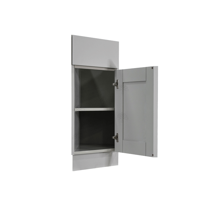 Anchester Gray Base End Angle Cabinet 1 Fake Drawer 1 Door Adjustable Shelf (Right)