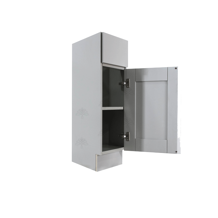 Anchester Gray Base End Angle Cabinet 1 Fake Drawer 1 Door Adjustable Shelf (Right)