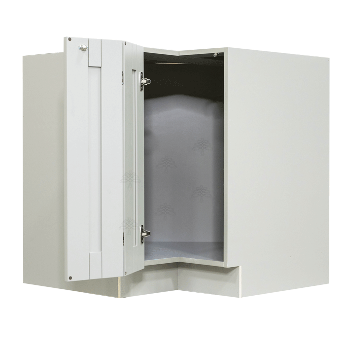 Anchester Gray Lazy Susan Base Cabinet 2 Full Height Folding Doors