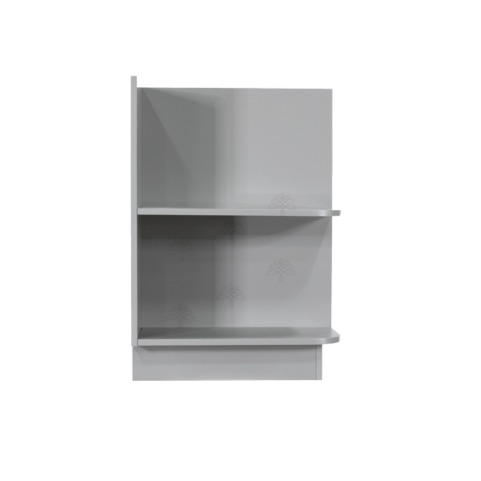Anchester Gray Base Open End Shelf 12 inch No Door 1 Fixed Shelf (Left)