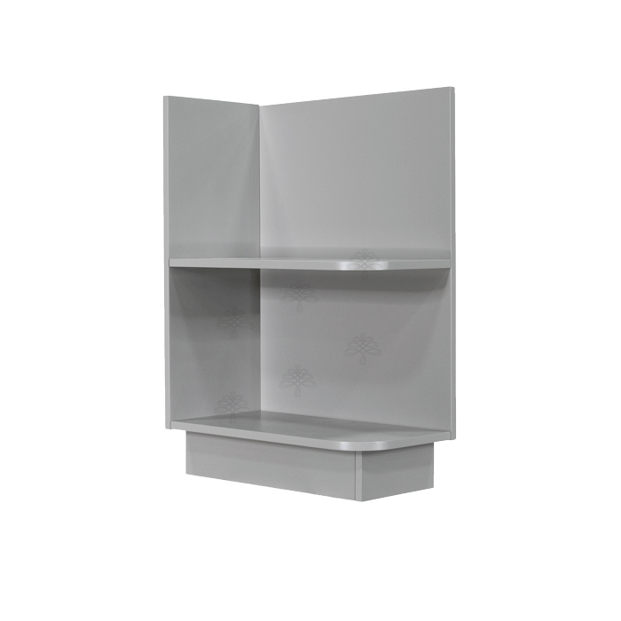 Anchester Gray Base Open End Shelf 12 inch No Door 1 Fixed Shelf (Left)