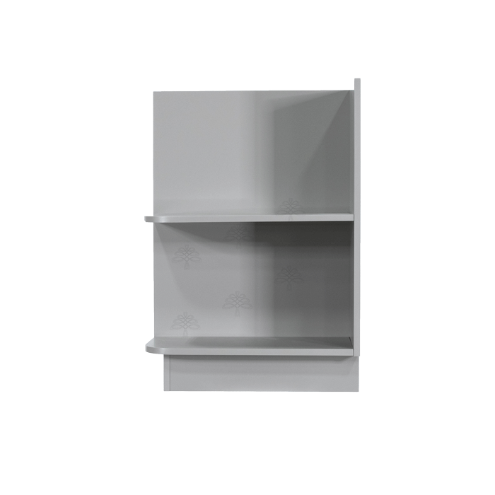 Anchester Gray Base Open End Shelf 12 inch No Door 1 Fixed Shelf (Right)