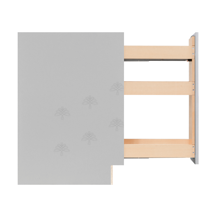 Anchester Series Gray Shaker Base Spice Rack Cabinet With Under-Mount Upgrade