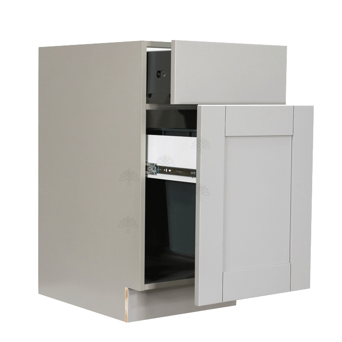Anchester Series Gray Shaker Base Waste Basket Cabinet
