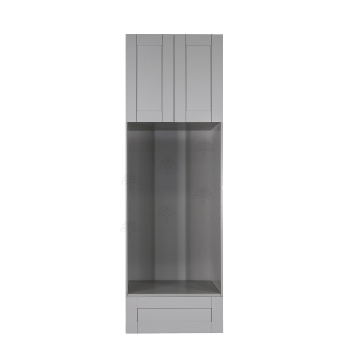 Anchester Gray Tall Double Oven Cabinet 2 Upper Doors and 1 Lower Drawer