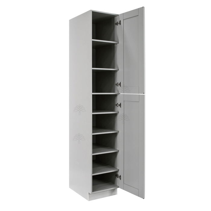 Anchester Gray Tall Pantry 1 Upper Door and 1 Lower Door