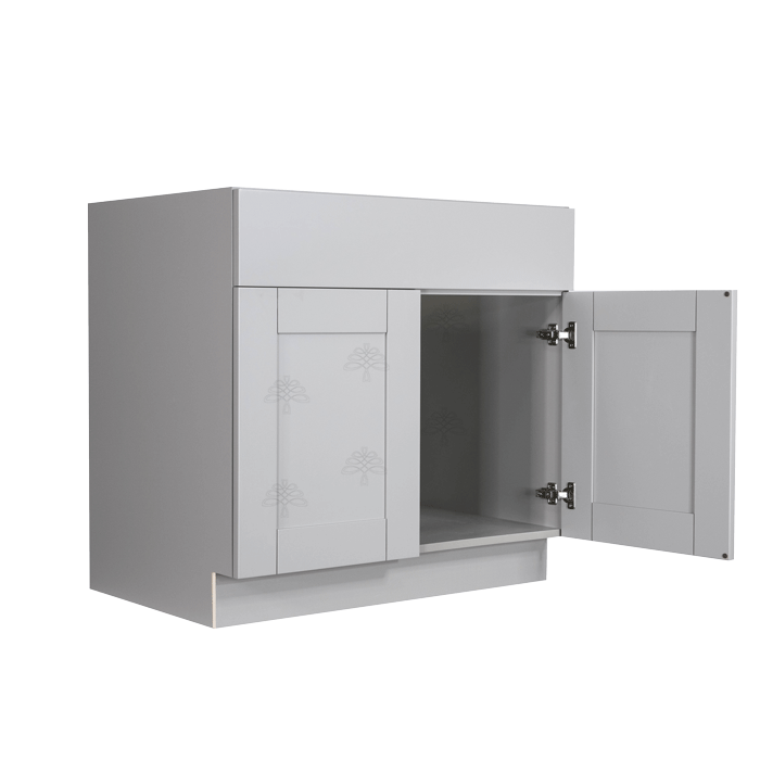 Anchester Gray Sink Base Cabinet 2 Dummy Drawer 2 Doors