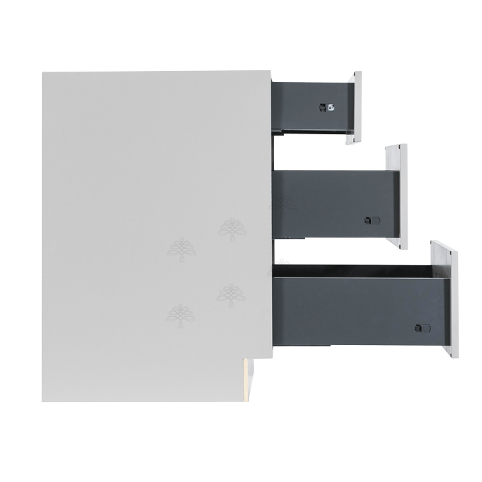 Anchester Gray Vanity Drawer Base Cabinet 3 Drawers