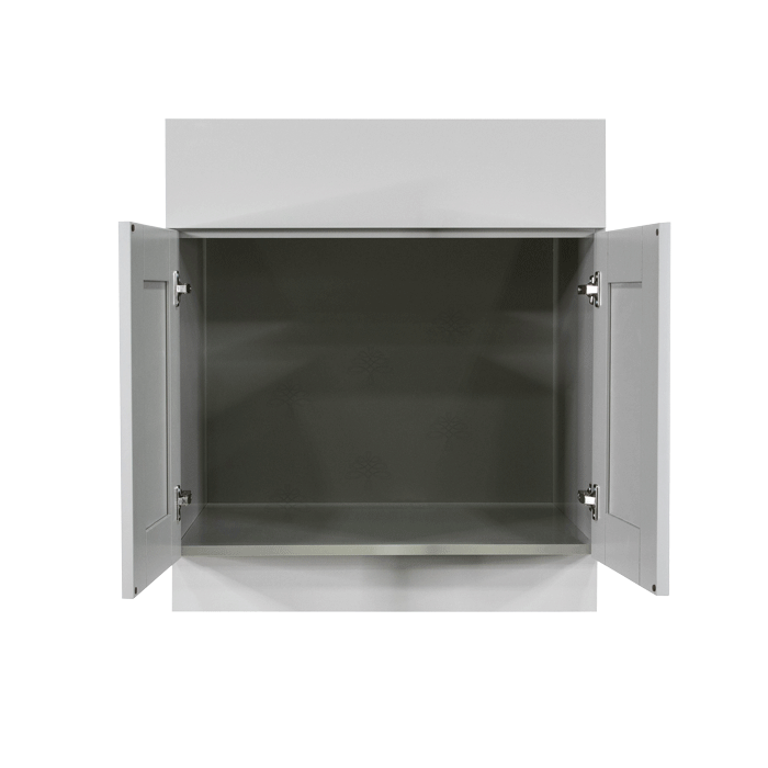 Anchester Gray Vanity Sink Base Cabinet 1 Dummy Drawer 2 Doors