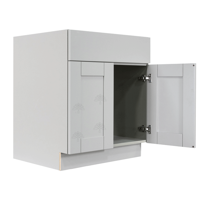 Anchester Gray Vanity Sink Base Cabinet 1 Dummy Drawer 2 Doors