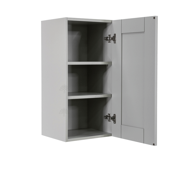 Anchester Gray Wall Cabinet 1 Door 2 Adjustable Shelves